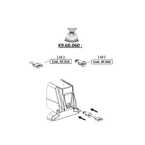 Bravice za krovne nosače G3 Atlantic K9.60.060