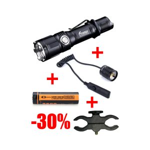 Lovački komplet - AKCIJA -30% - lampa, mikroprekidač, brzoskidajući nosač i baterija