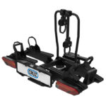 nosac-za-elektricne-i-obicne-bicikle-za-kuku-cruz-axler-940-570---01 Nosač za električne i obične bicikle za kuku CRUZ Axler 940-570 za 2 bicikla ukupne težine do 60 kg. Sklopivi, nagibni, zaključavanje bicikla i nosača.